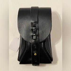 Embrazio Sottile Satchelita Handmade Leather Phone Holster, Black